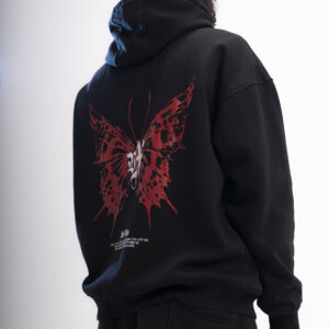 printed hoodie - Black