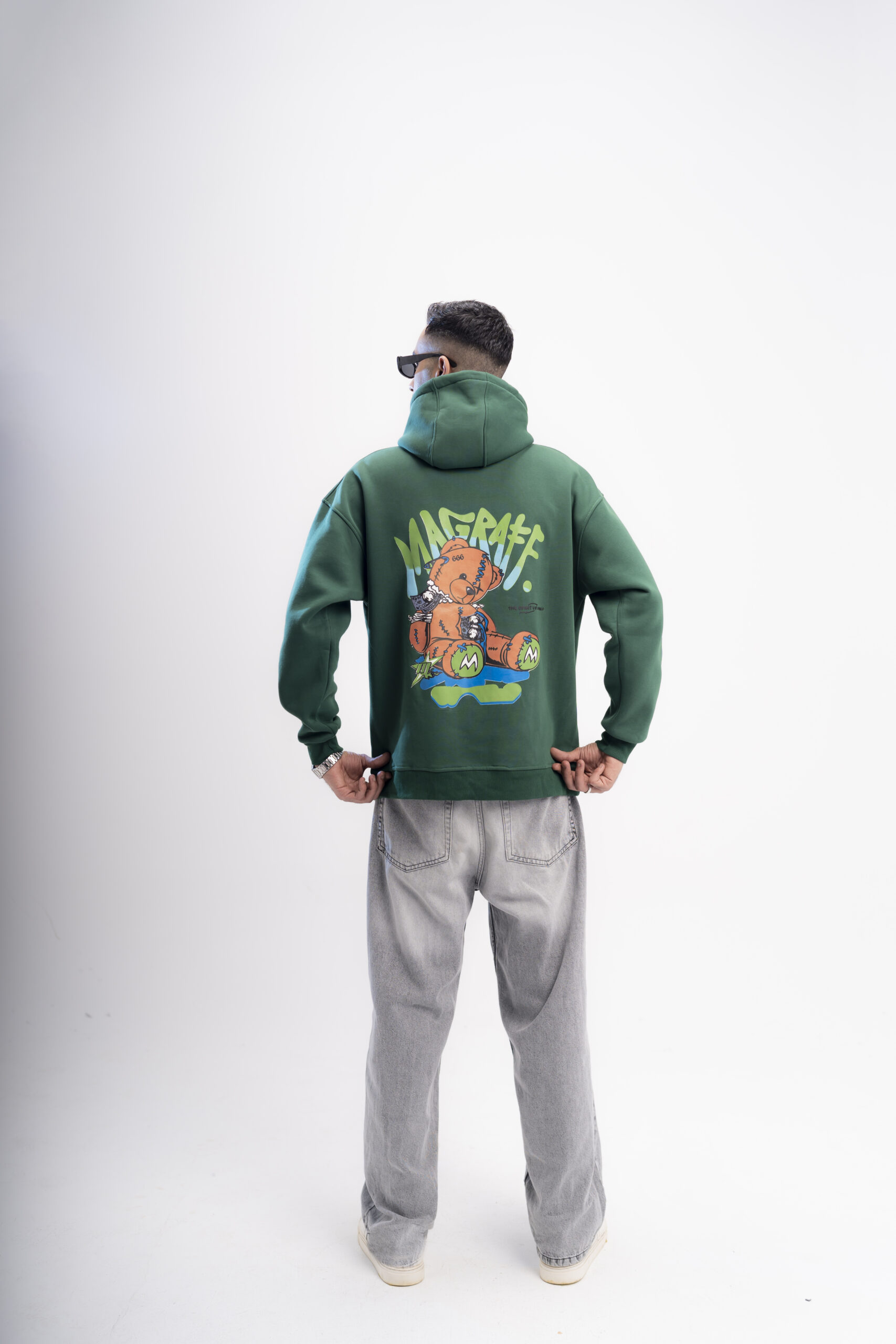 printed hoodie – Green