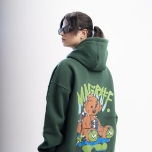 printed hoodie - Green