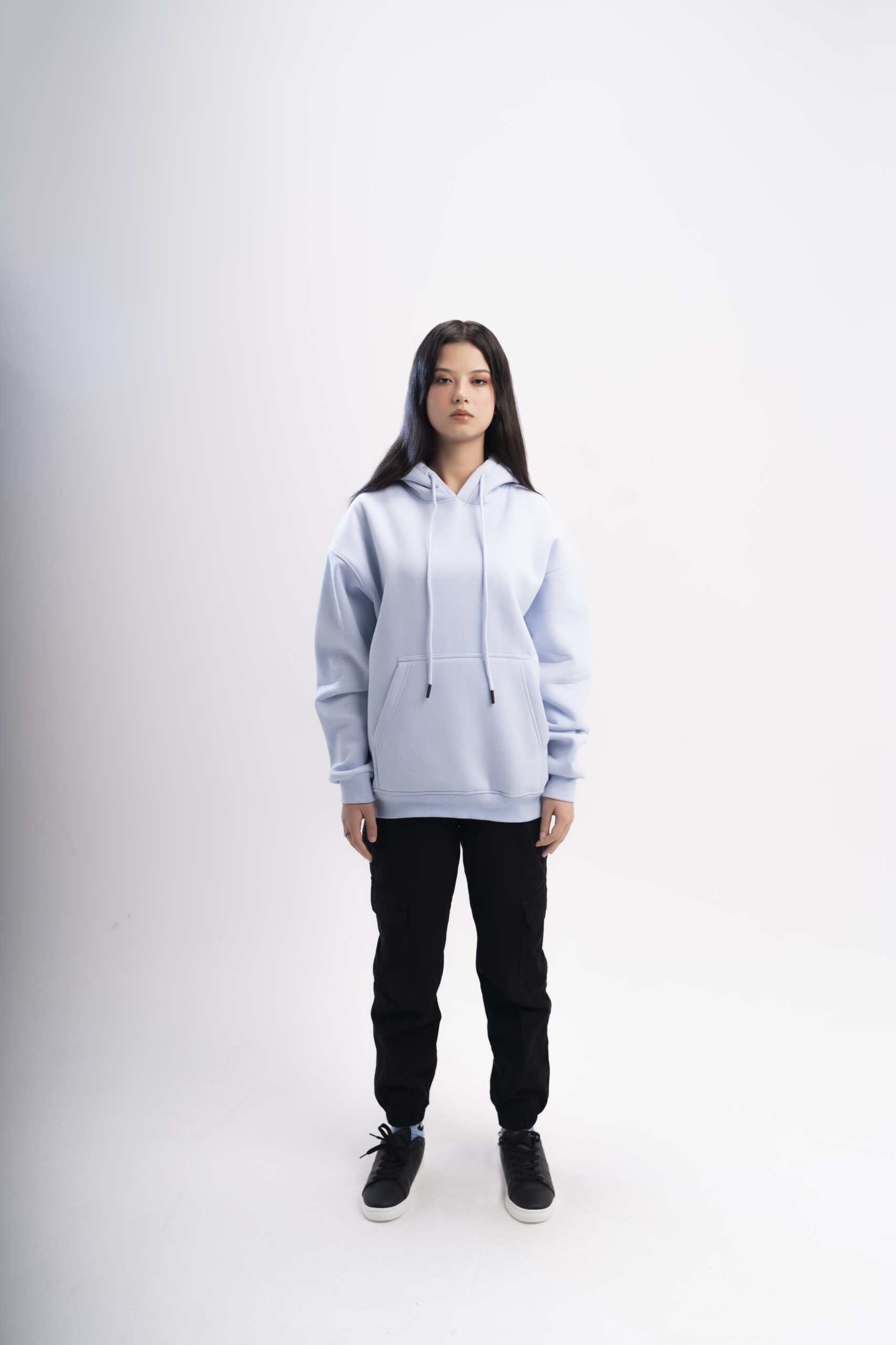 basic hoodie -Baby blue
