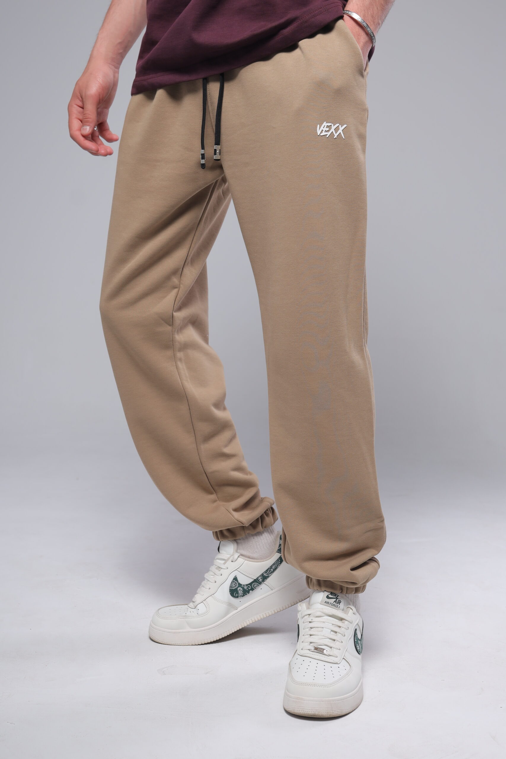 VEXX Cuffed Sweatpants - Beige - Image 3