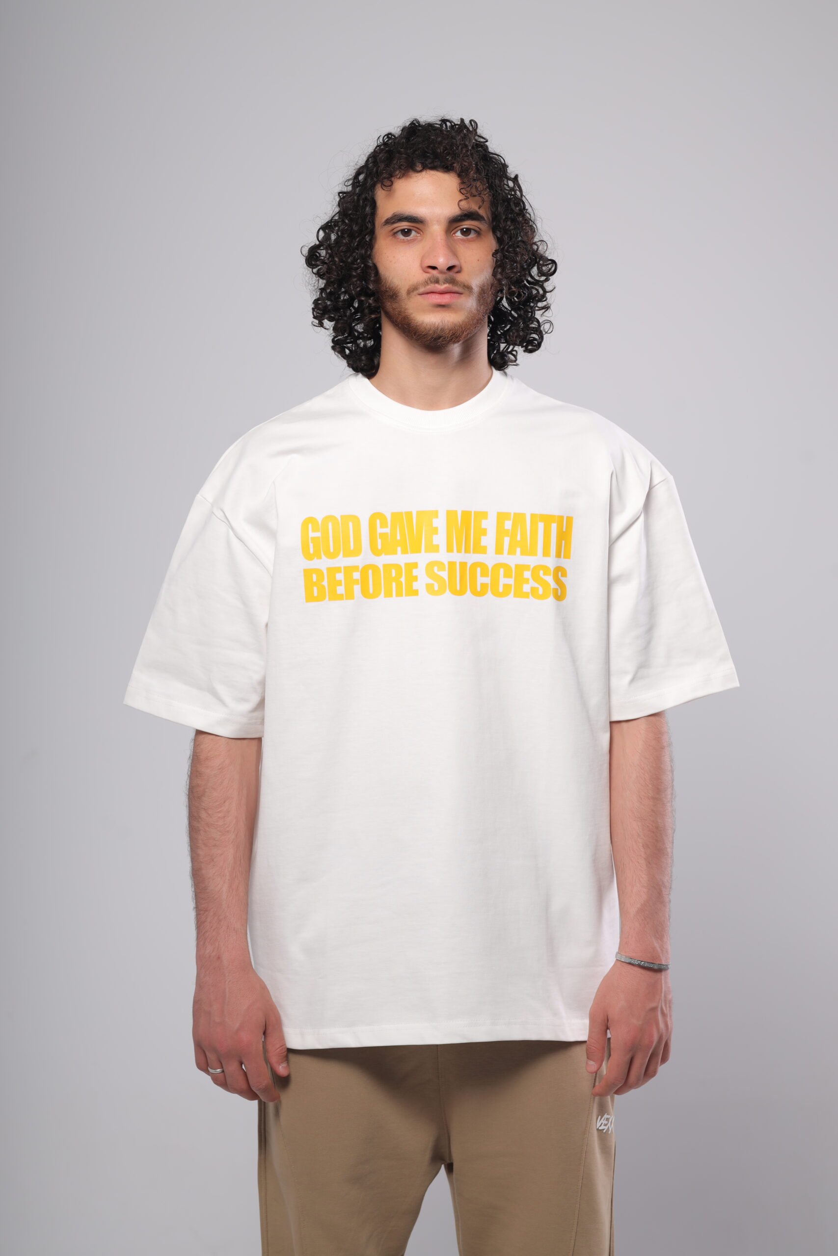 Faith Before Success – off white t-shirt - Image 2