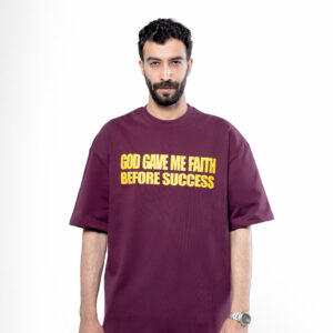 Faith Before Success – burgundy t-shirt